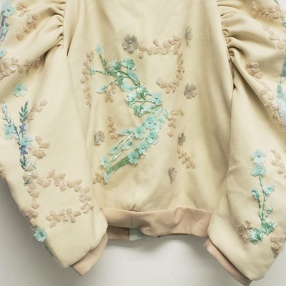 Hanna Herrera Leg of Mutton Glitzy Bomber Jacket - Picture 12 of 15